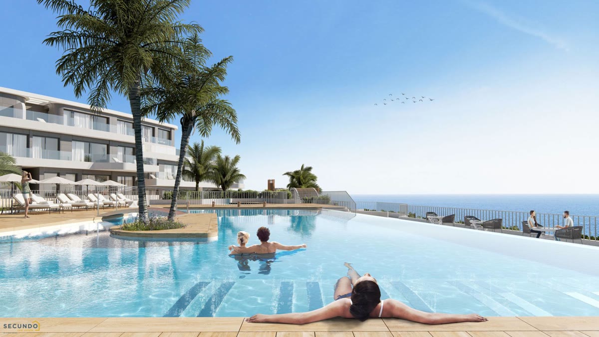 Appartement en r&eacute;sidence avec piscine et vue mer en Espagne
